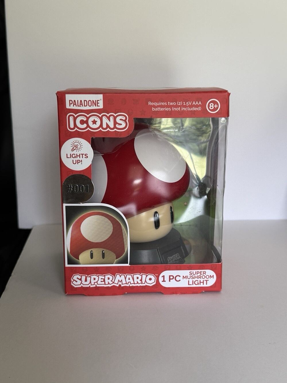 Paladone Super Mario #001 Super Mushroom Night Light • Nintendo Lamp • Game room